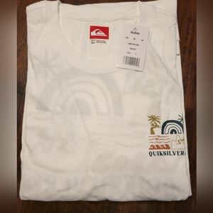Quiksilver White Graphic Logo T-Shirt